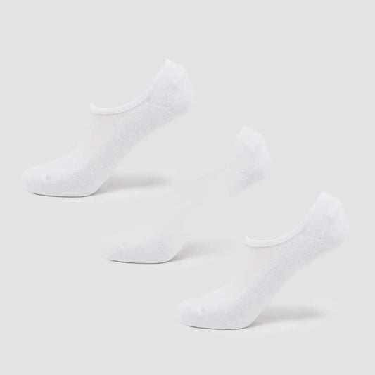 MP Unisex Invisible Socks (3 Pack) - White