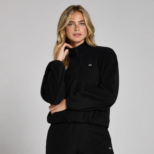 MP Women's Funnel Neck 1/4 Zip Fleece - Black