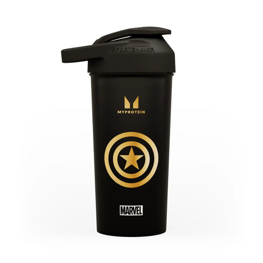 Myprotein X Sportshaker Captain America Plastic Shaker - Black