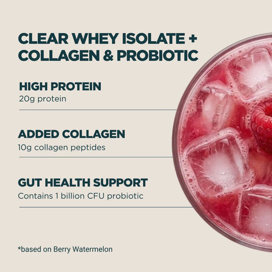 Clear Whey Isolate + Collagen & Probiotic