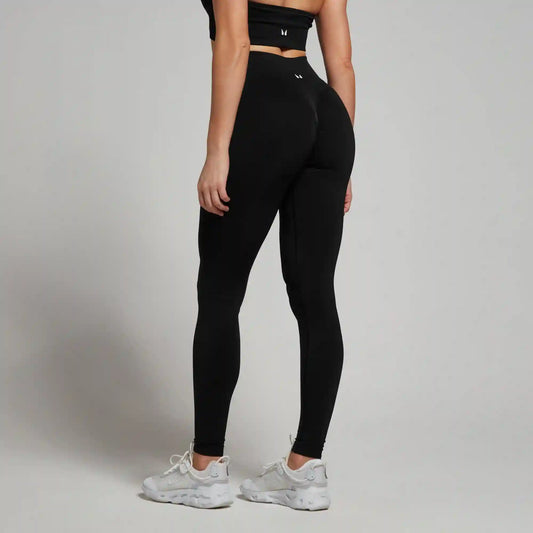 MP Women's Tempo Seamless Scrunch Leggings - Black