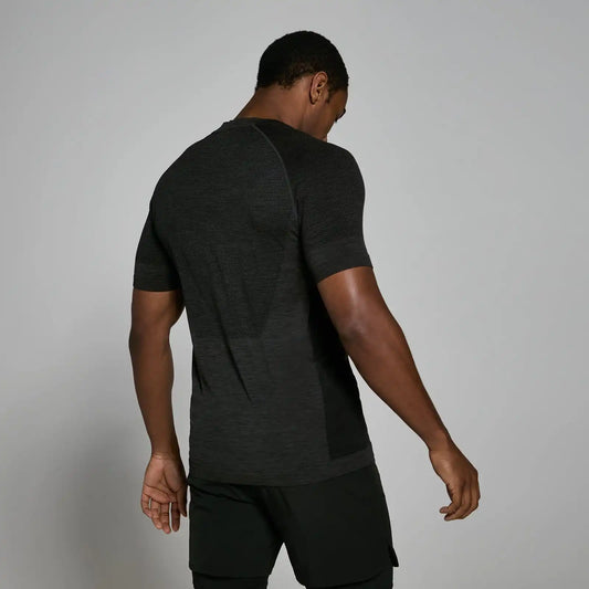 MP Men's Seamless Short Sleeve T-Shirt - Black Marl