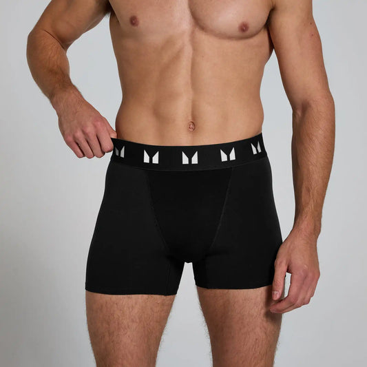 Men's Cotton Boxers (3 Pack) - Black
