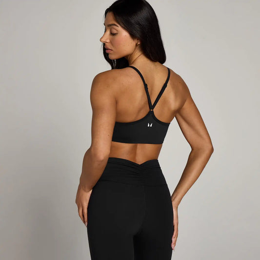 MP Women's Tempo Ruched Front Sports Bra - Black