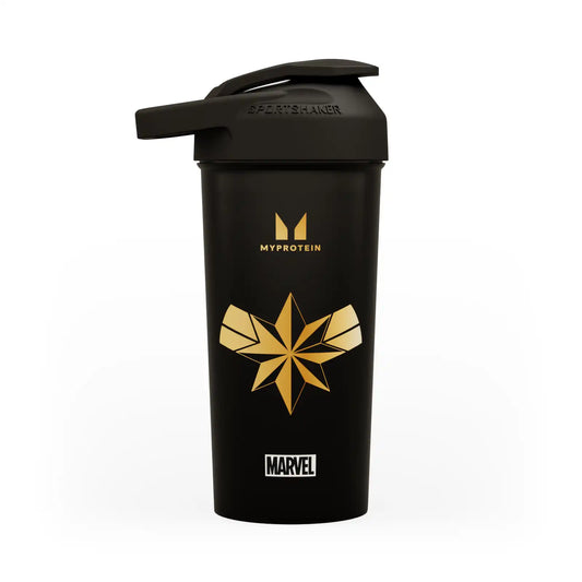 Myprotein X Sportshaker Captain Marvel Plastic Shaker - Black