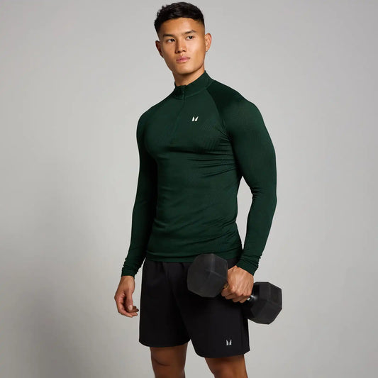 MP Men's Tempo Pillar Graphic Seamless 1/4 Zip - Black