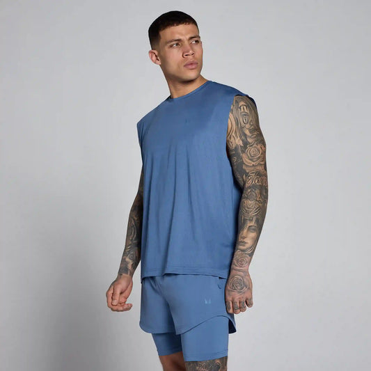 MP Men's Hybrid Oversized Mesh Tank - Washed Black