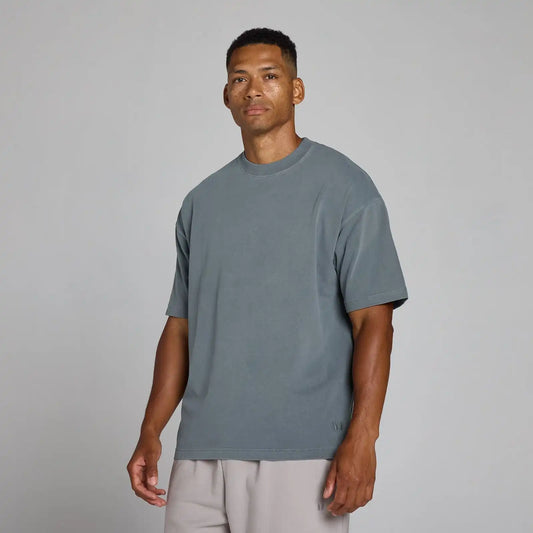 MP Men's Washed Oversized Cotton T-Shirt  - Dark Grey